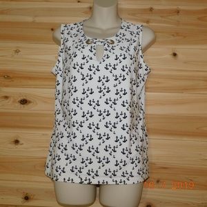 Tommy Hilfiger Nautical anchor sleeveless top  M
